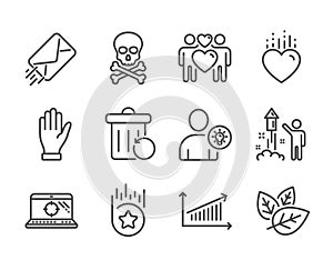 Set of Business icons, such as E-mail, Hand, Chemical hazard. Vector