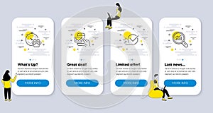 Set of Business icons, such as Messenger mail, Checkbox, Dog competition. Vector