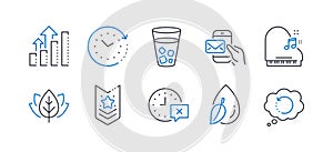 Set of Business icons, such as Messenger mail, Time, Time change. Vector
