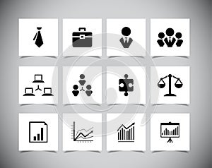 Set of business icons