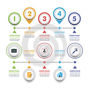 Set of Business Infographic Template.Modern Infographics Timeline Design Template.Vector Illustration