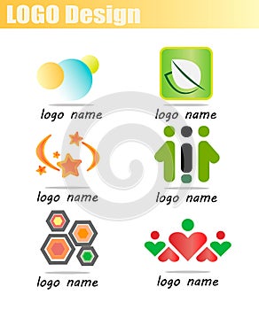 Set Business logo vector