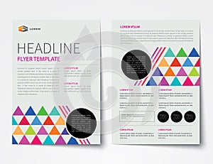 Set of business magazine cover , flyer, brochure flat design tem