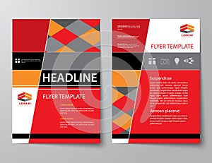 set of business magazine cover , flyer, brochure flat design templates