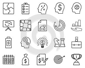 Set of business managmant icon set aspirations, dartboard icon Business managmant vector icon