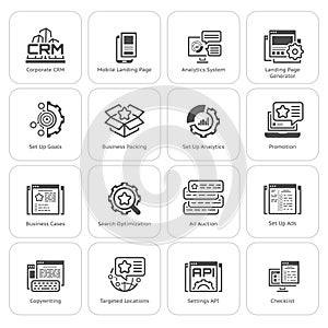 Set of Business and Marketing Flat icons