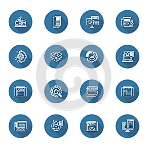 Set of Business and Marketing Flat icons