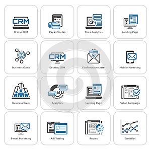 Set of Business and Marketing Flat icons