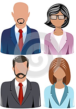 Set of Business People Icons
