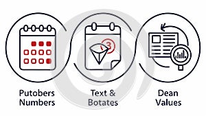 Set of Business Planning and Document Icons, vector design Generative AI