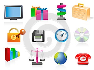 Set of business related vector icons