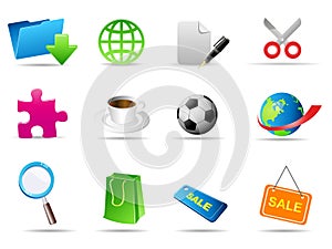 Set of business related vector icons