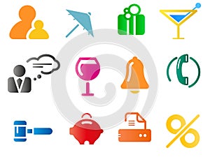 Set of business related vector icons