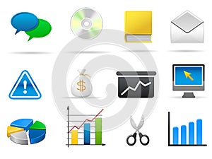 Set of business related vector icons