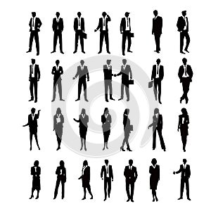 Set Business Silhouettes