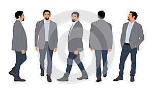 Set of Businessman character in different poses.