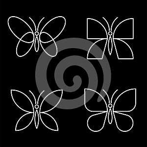 Set of Butterfly logo