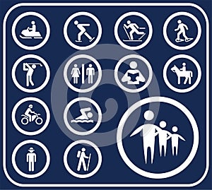 Set buttons - 100_D. Pictographs of people