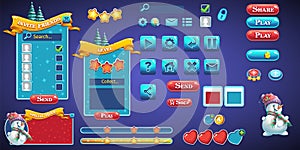 Set buttons, boosters and other elements for Cheerful Winter