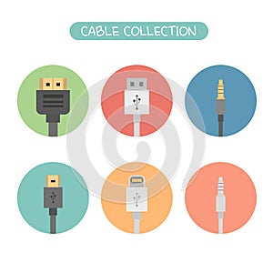 Set of Cable Collection Icon