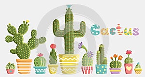 Set of cacti