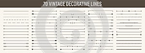 Set of Calligraphic line design elements. Vintage line elements. Decorative drawing badges, frames. Decoration, banners, swirls