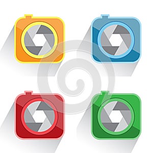 Set camera icon red, yellow, green, blue