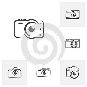 Set of Camera logo design vector template, Camera Photography logo concepts