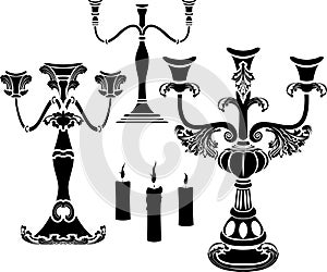 Set of candelabrum