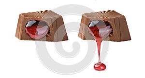 A set of candies with cherry filling photo