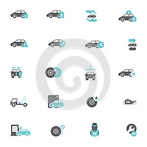 Set of car icons. Vector illustration decorative design