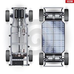 Set of Car rolling Chassis