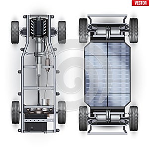 Set of Car rolling Chassis photo