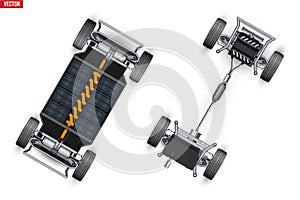 Set of Car rolling Chassis photo