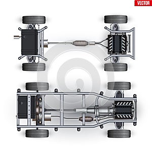 Set of Car rolling Chassis photo