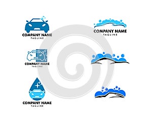 Set of Car Wash Logo Template Designs