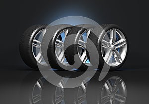 Set of car wheels