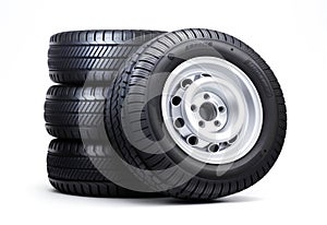 Set of car wheels tyres