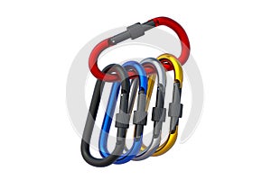 Set of carabines isolated on white background