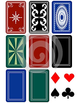 Set of Card Deck Backs