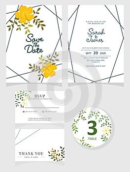 Set of card with flower rose, leaves. Wedding ornament concept. Floral poster, invite. Vector decorative greeting card or invitati