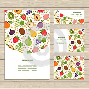 Set of cards on Fruits theme.