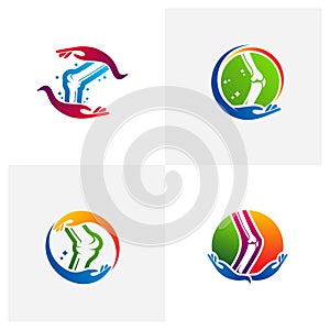 Set of Care Bone logo vector template, Creative bone logo design concepts