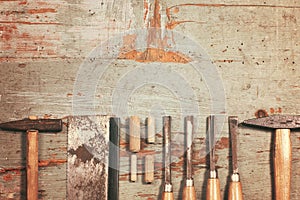 Set of carpenter tools