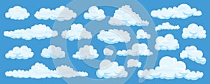 Set of cartoon clouds