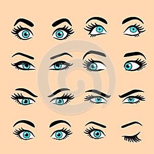 Set of cartoon eyes 2.