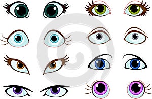 Set of cartoon eyes