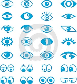 Set of cartoon eyes