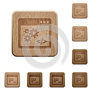 Application programming interface wooden buttons photo