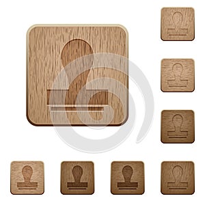 Stamp wooden buttons